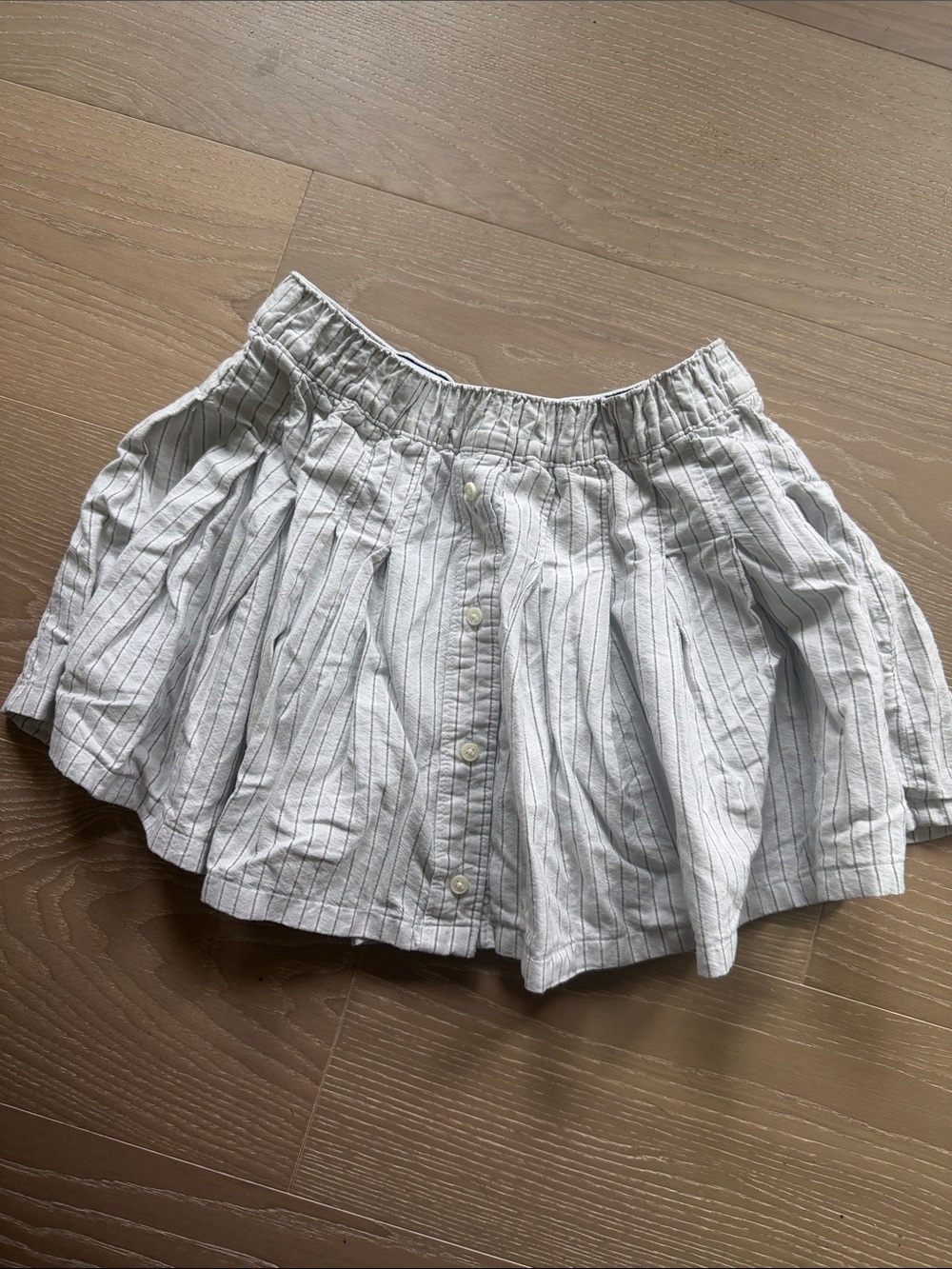 Offline by Aerie Light Blue Striped Button-Front Skirt